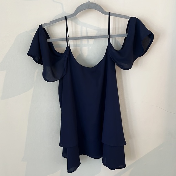 Cute Navy Tank with Drop Sleeves - Picture 3 of 3